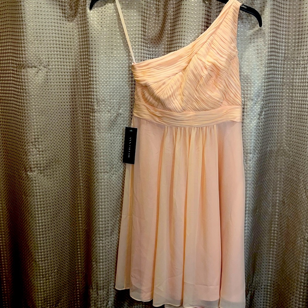 BNWT Ann Taylor Est 1954 Petite Silk Formal One Shoulder Dress Size 4P